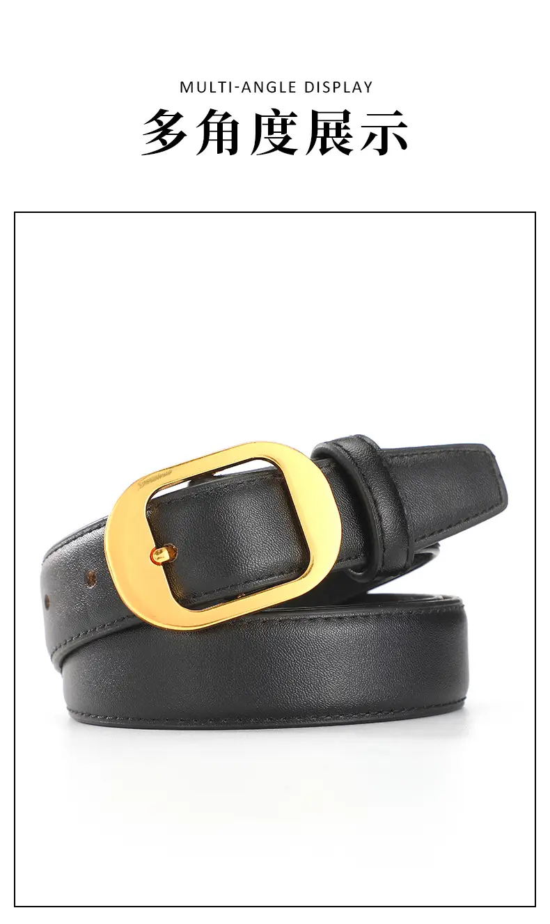 2025 Women's Cross-Border Cowhide Belt Simple Design — feature 13