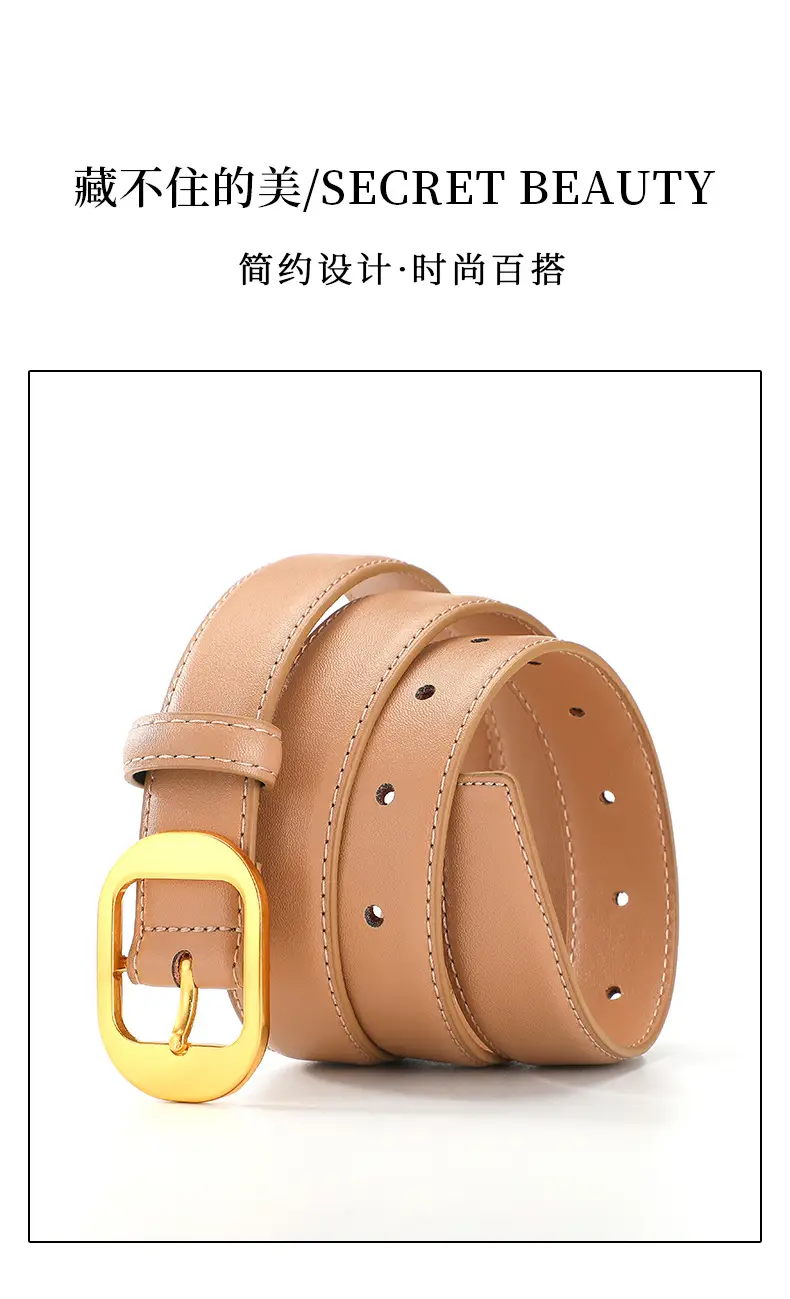 2025 Women's Cross-Border Cowhide Belt Simple Design — feature 2