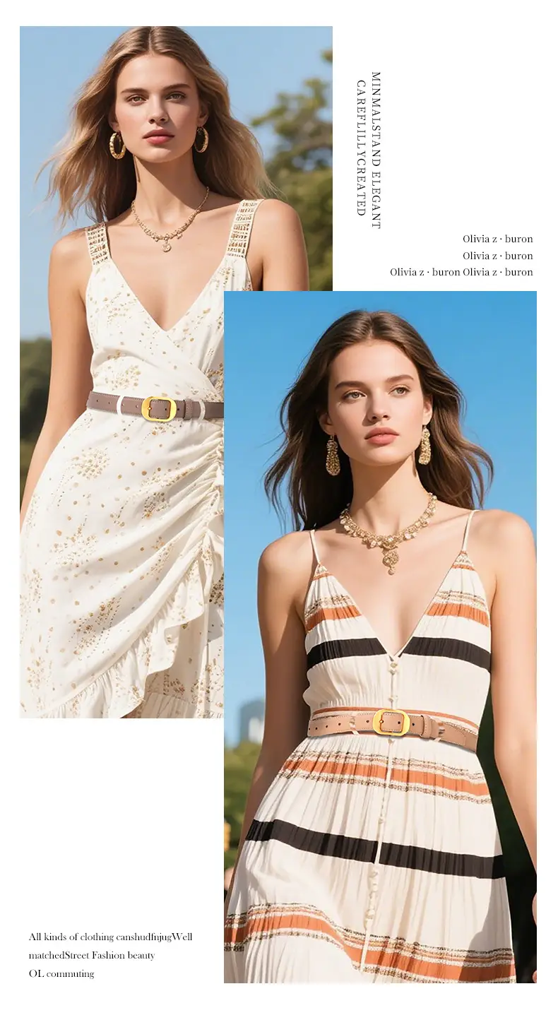2025 Women's Cross-Border Cowhide Belt Simple Design — feature 5