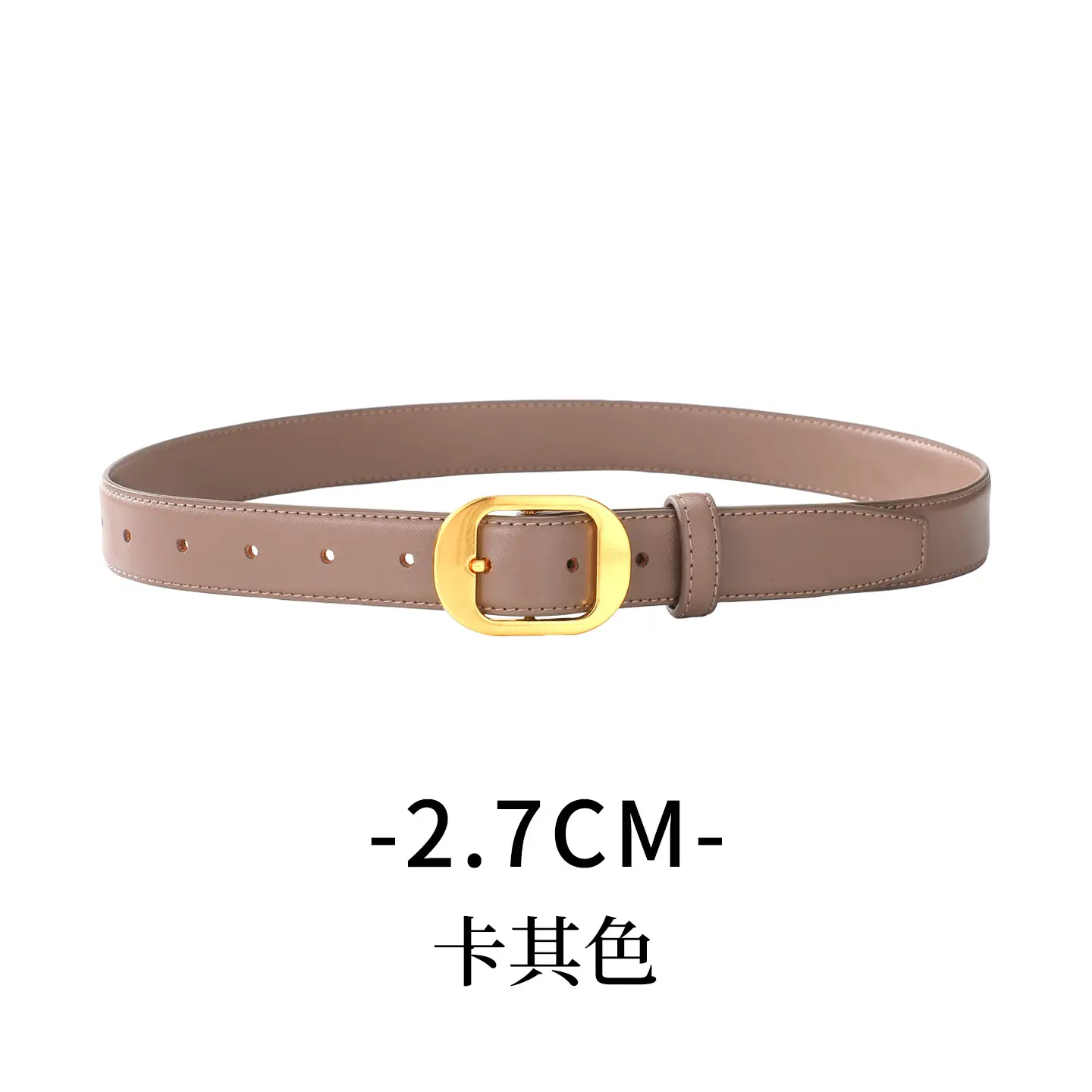 2025 Women's Cross-Border Cowhide Belt Simple Design