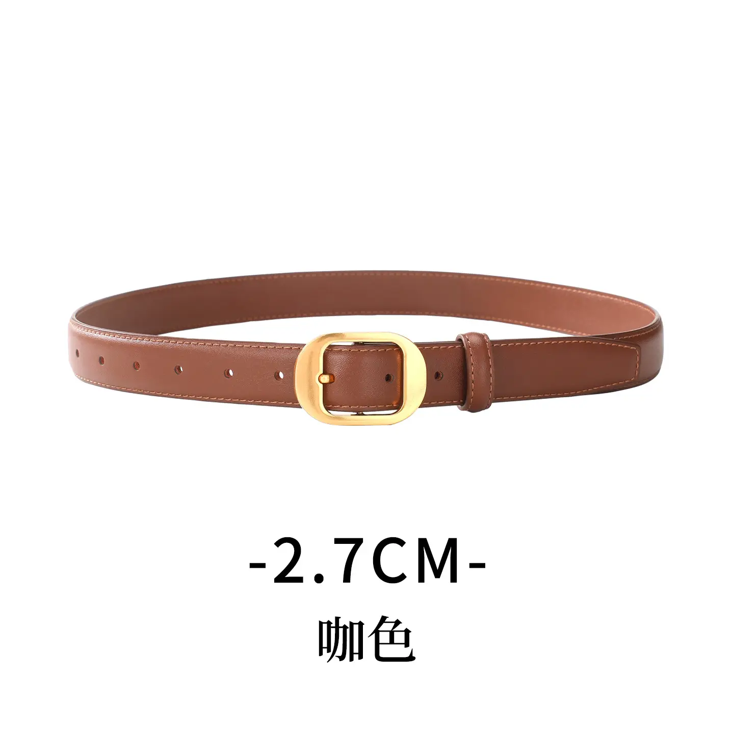 2025 Women's Cross-Border Cowhide Belt Simple Design