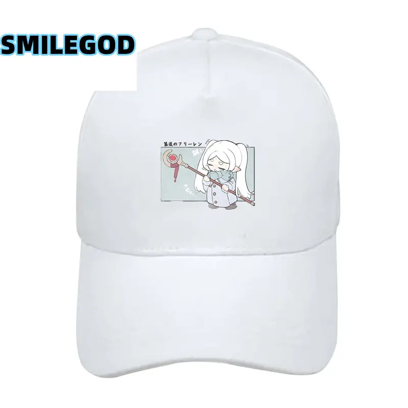 SMILEGOD Anime Printed White Baseball Cap