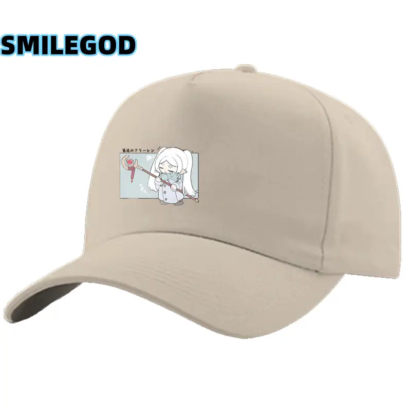SMILEGOD Anime Printed White Baseball Cap