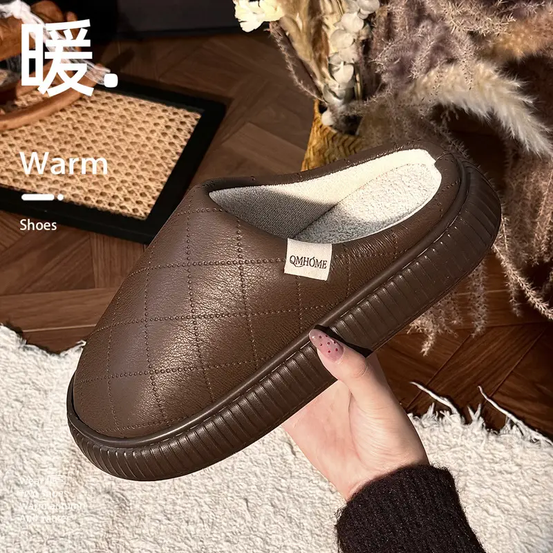 Women Cotton Slippers Winter Warm Waterproof Indoor - Image 7