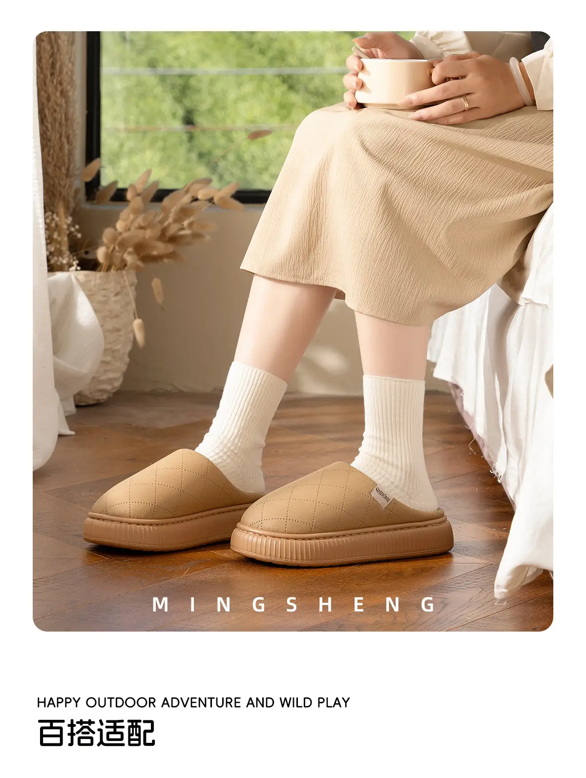 Women Cotton Slippers Winter Warm Waterproof Indoor — feature 6