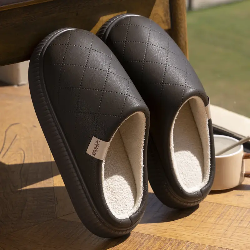 Women Cotton Slippers Winter Warm Waterproof Indoor - Image 3