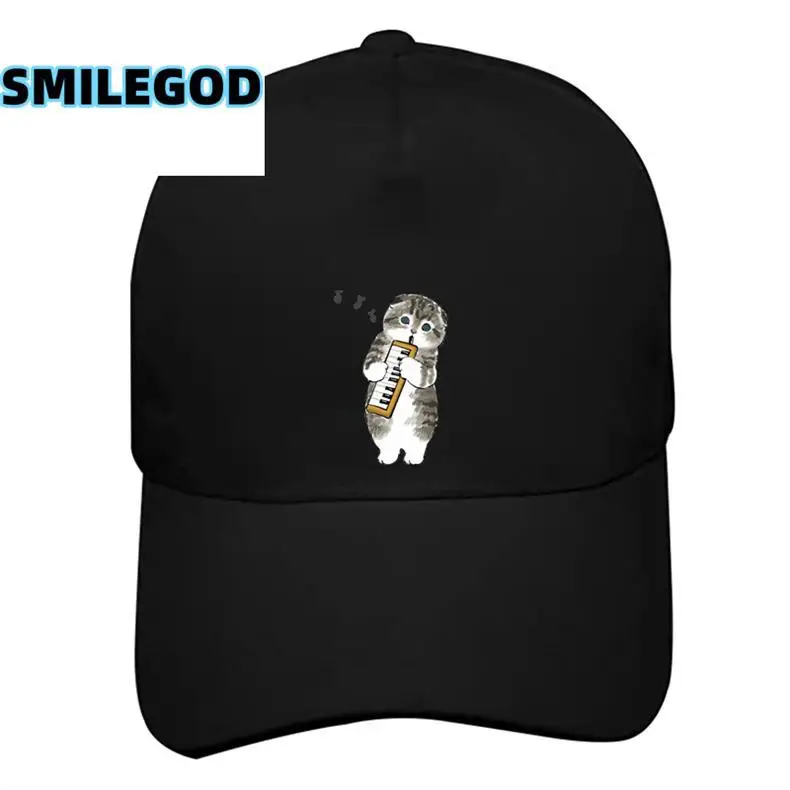 Cute Cat Graphic Red Baseball Cap Unisex — feature 7