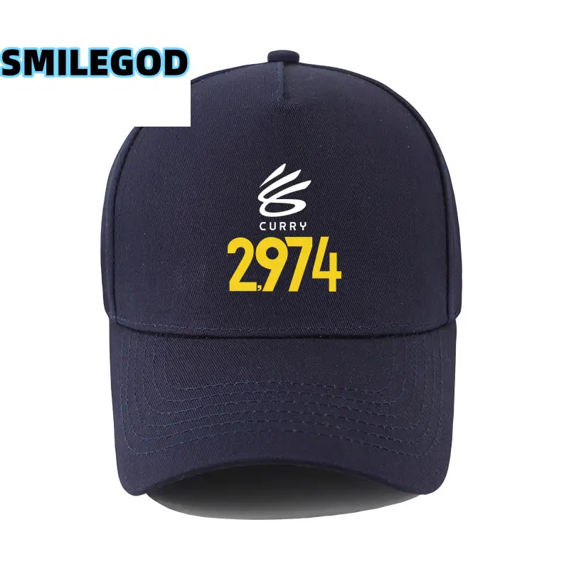 White 3 Point Cap with Gold 2974 Embroidery