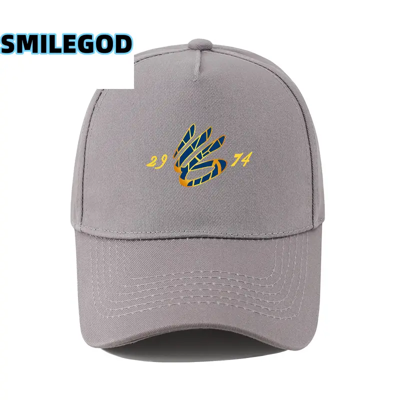 White 3 Point Cap with Gold 2974 Embroidery