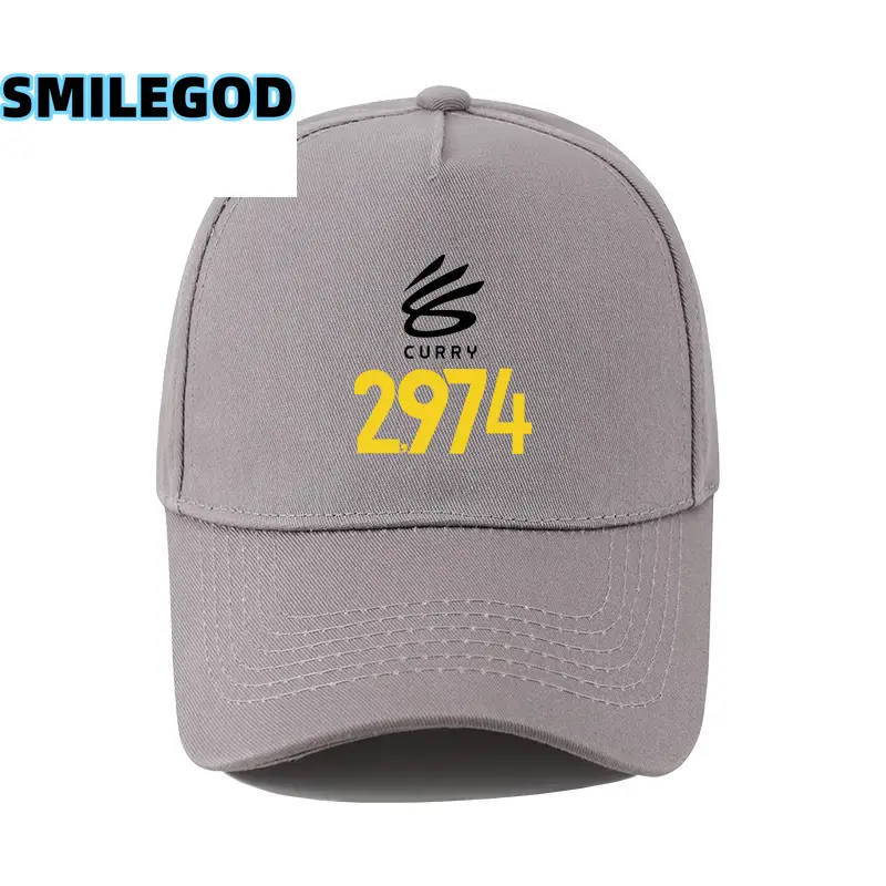 White 3 Point Cap with Gold 2974 Embroidery