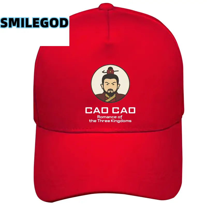 Red Guan Yu Hat with Cao Cao Design - Image 35