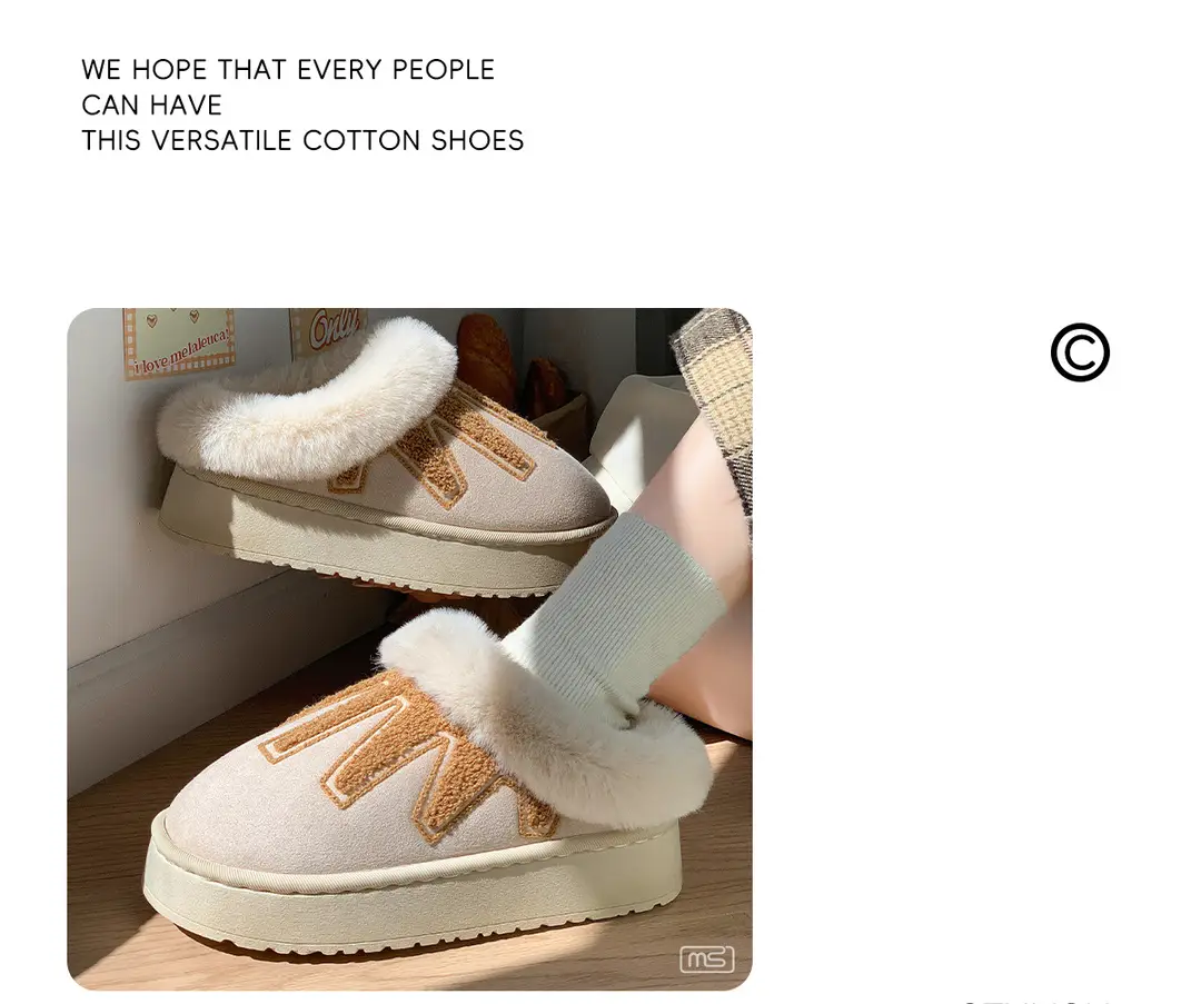 Cross-Border New Style Comfortable Home Warm Winter Embroidered Warm Cotton Slippers for Men and Women Couples Indoor Cotton Slippers Wholesale — feature 4