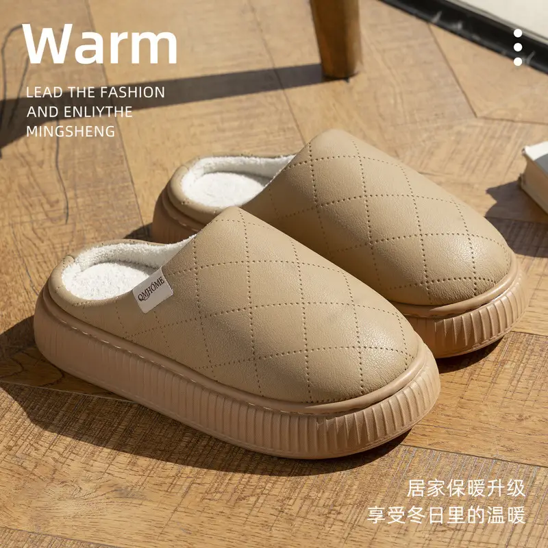 2025 Winter Cotton Slippers for Men, Warm Thick Soles, Non-Slip Indoor Use - Image 5