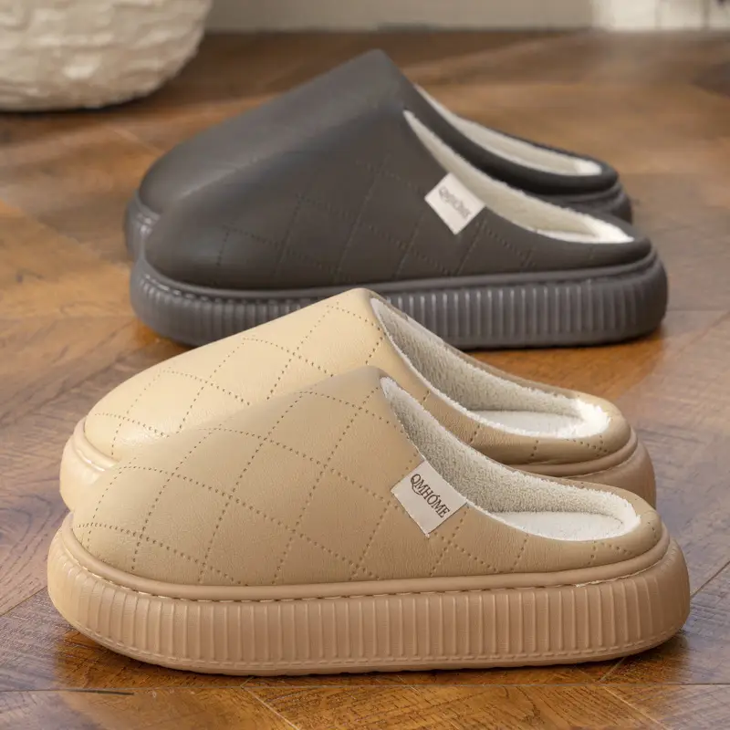 2025 Winter Cotton Slippers for Men, Warm Thick Soles, Non-Slip Indoor Use - Image 6