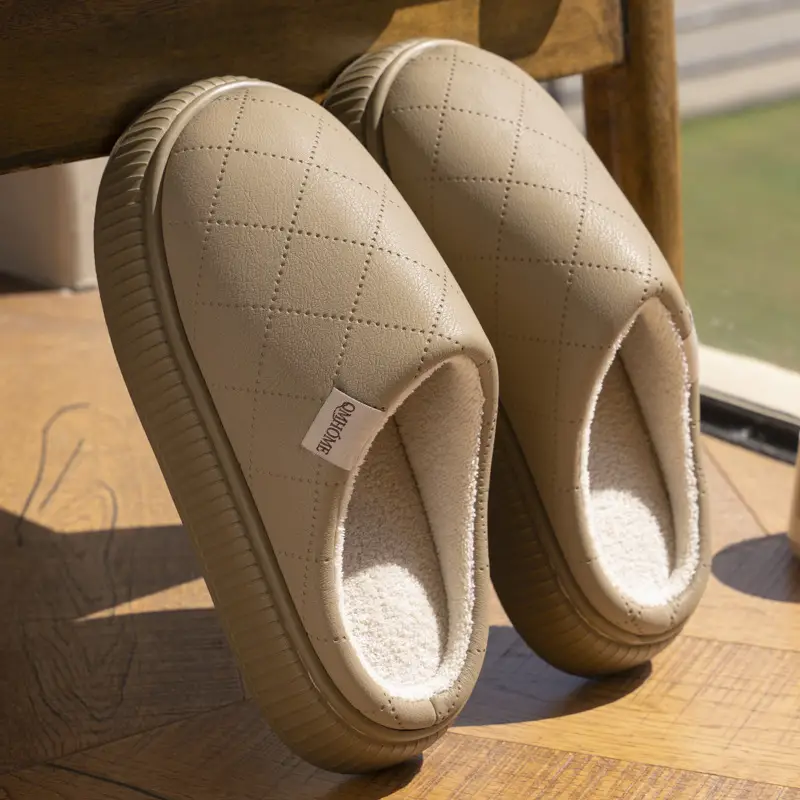 2025 Winter Cotton Slippers for Men, Warm Thick Soles, Non-Slip Indoor Use - Image 7