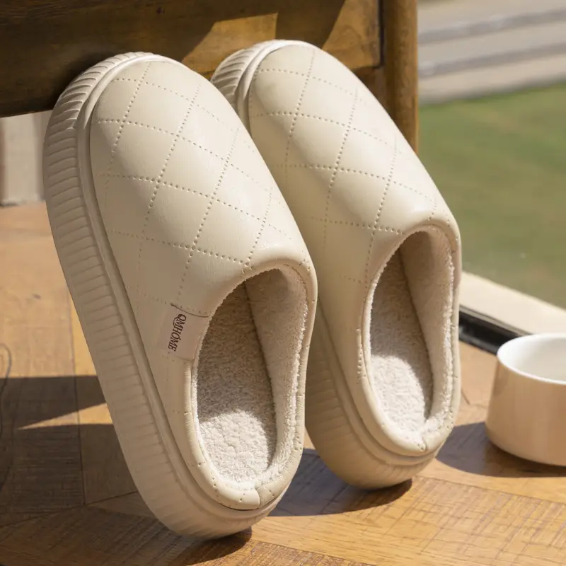 2025 Winter Cotton Slippers for Men, Warm Thick Soles, Non-Slip Indoor Use - Image 2