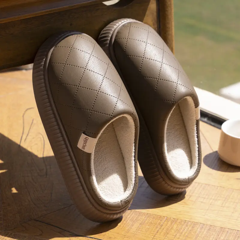 2025 Winter Cotton Slippers for Men, Warm Thick Soles, Non-Slip Indoor Use - Image 4