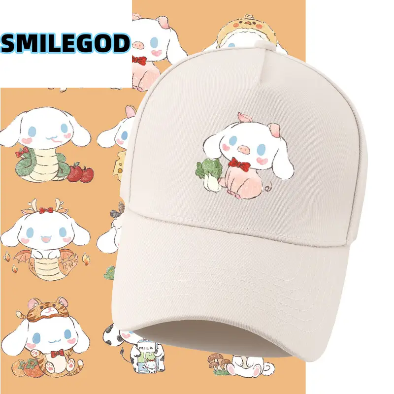 Cute Cinnamoroll Hat Black Cartoon Sunshade Cap