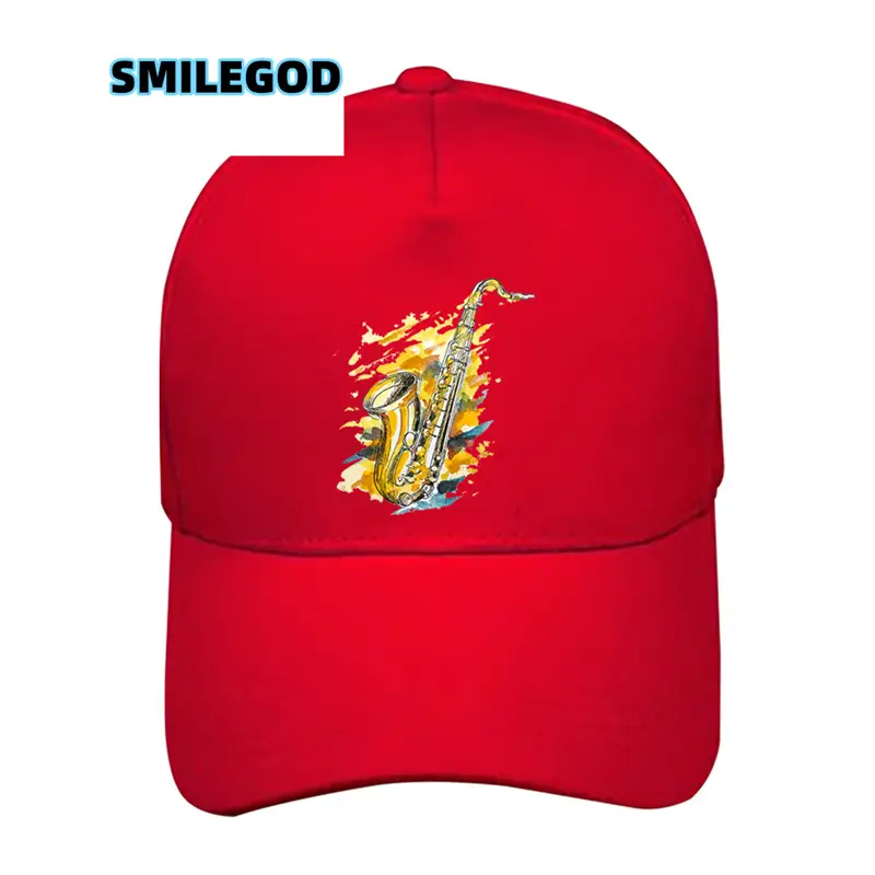 Men Women Saxophone Graphic Cap Grey - Image 34