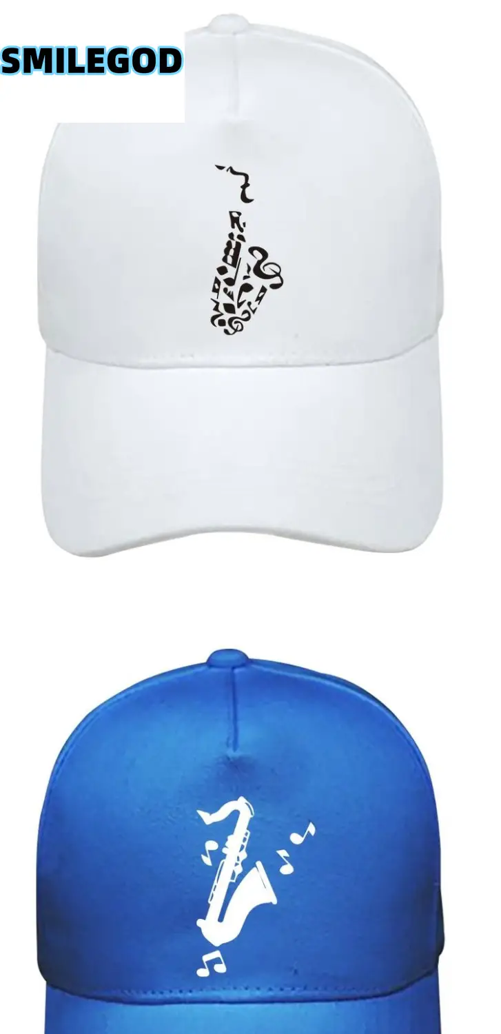 Men Women Saxophone Graphic Cap Grey — feature 3
