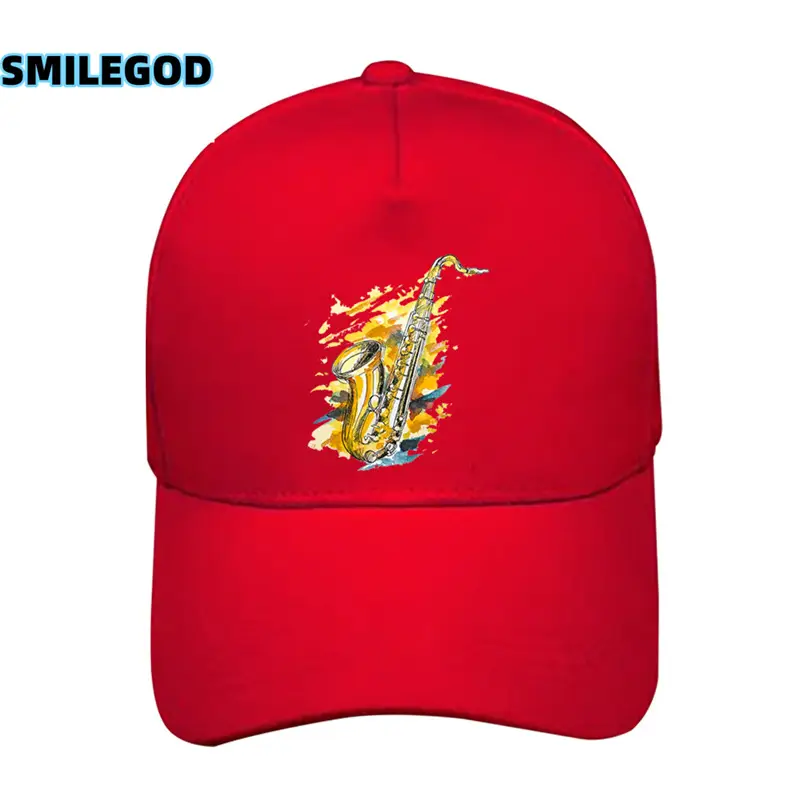 Men Women Saxophone Graphic Cap Grey - Image 13