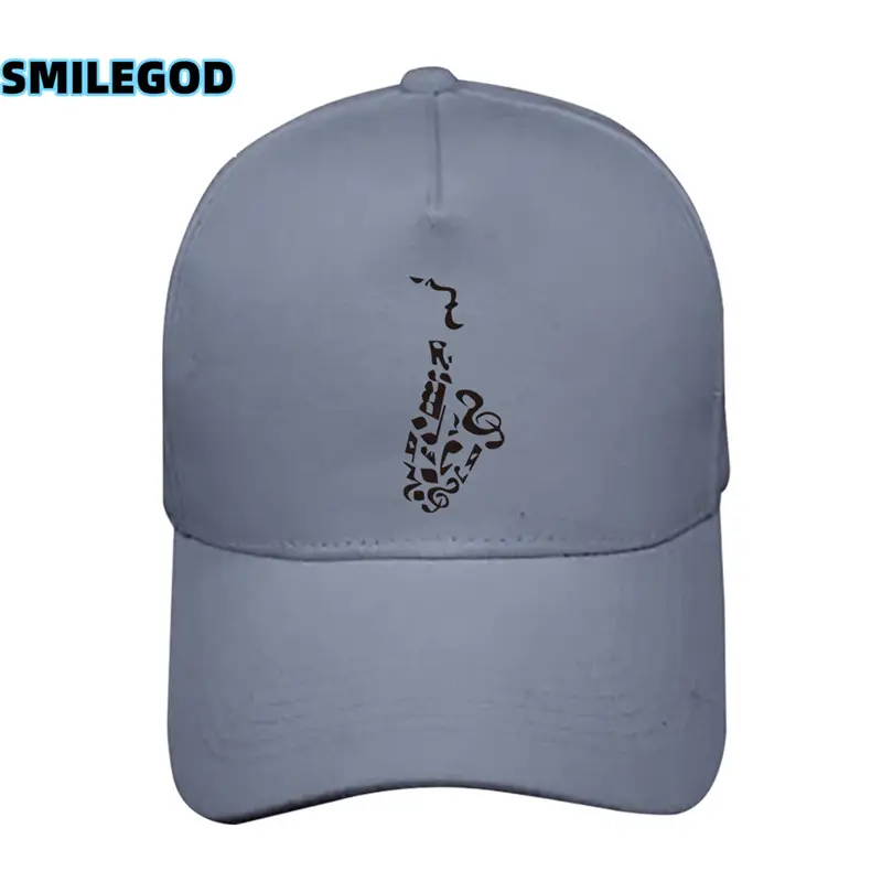 Men Women Saxophone Graphic Cap Grey - Image 16
