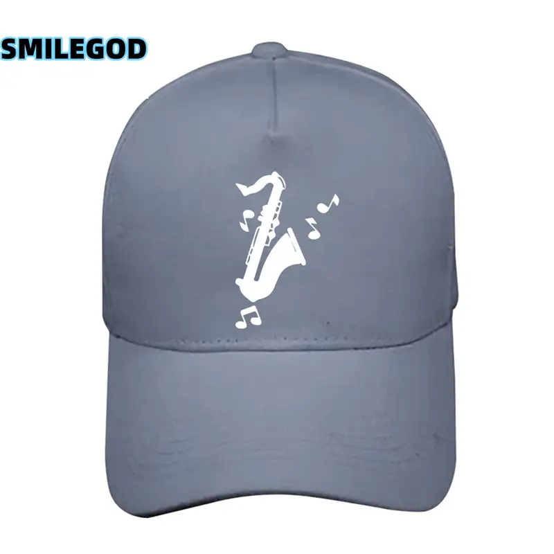 Men Women Saxophone Graphic Cap Grey - Image 17