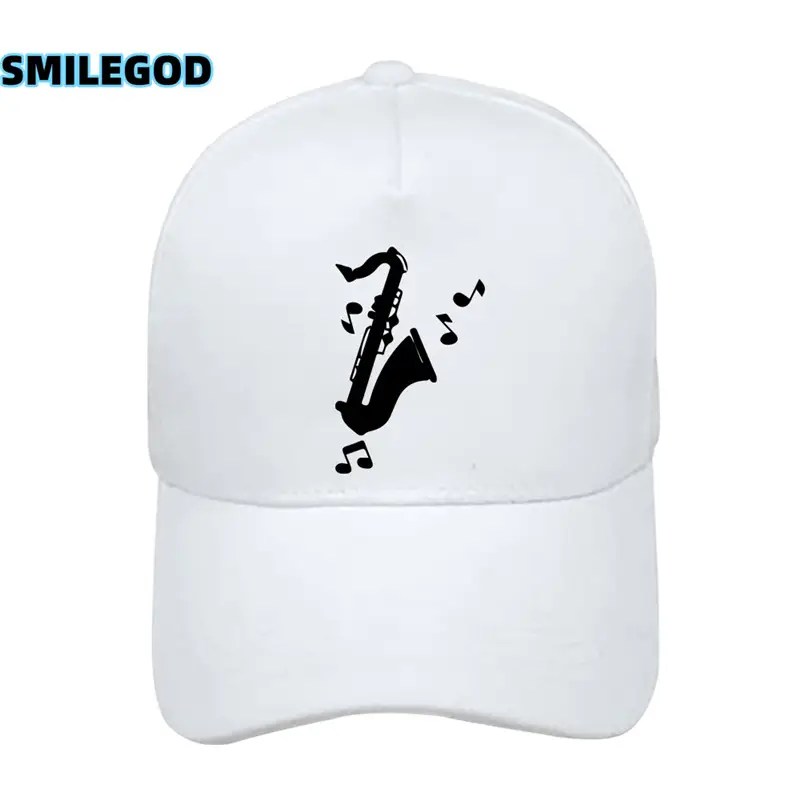 Men Women Saxophone Graphic Cap Grey - Image 2