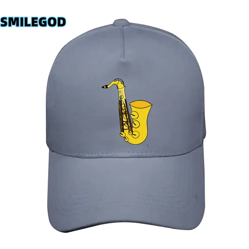 Men Women Saxophone Graphic Cap Grey - Image 20