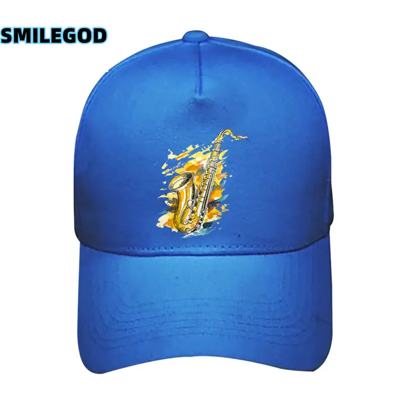 Men Women Saxophone Graphic Cap Grey - Image 23