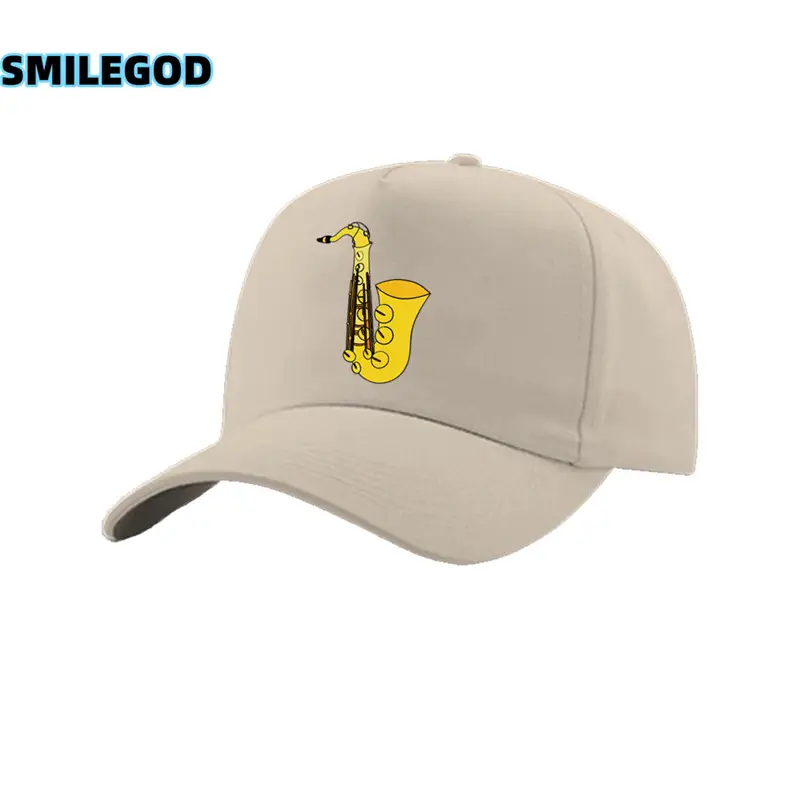 Men Women Saxophone Graphic Cap Grey - Image 26
