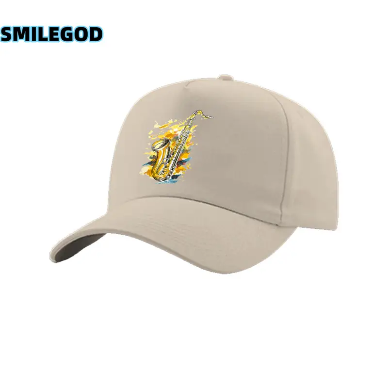 Men Women Saxophone Graphic Cap Grey - Image 28