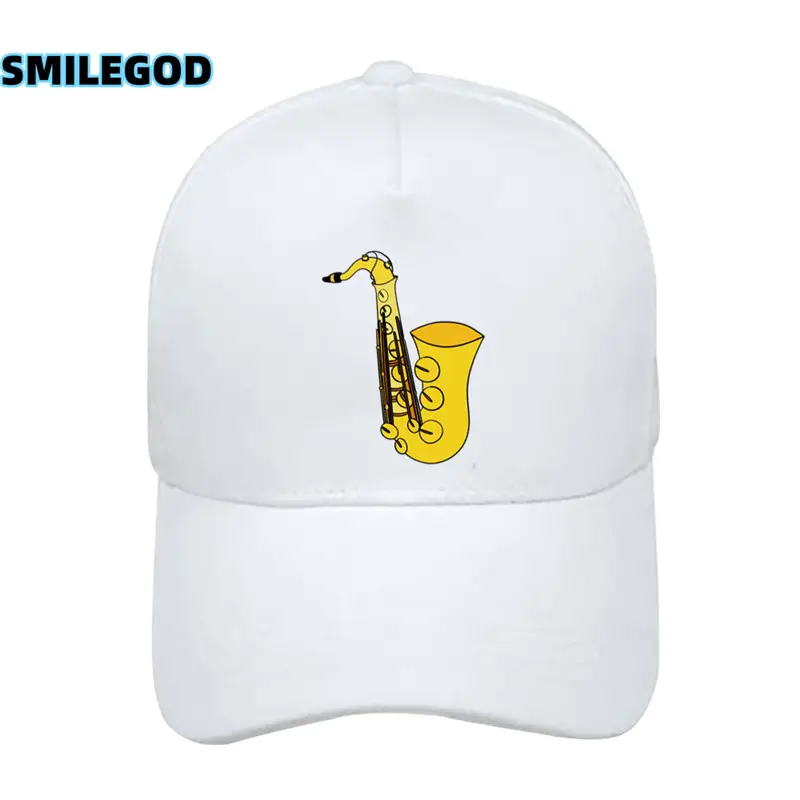Men Women Saxophone Graphic Cap Grey - Image 5