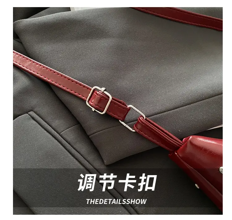 White Rivet Crossbody Bag Women Office Commute — feature 5