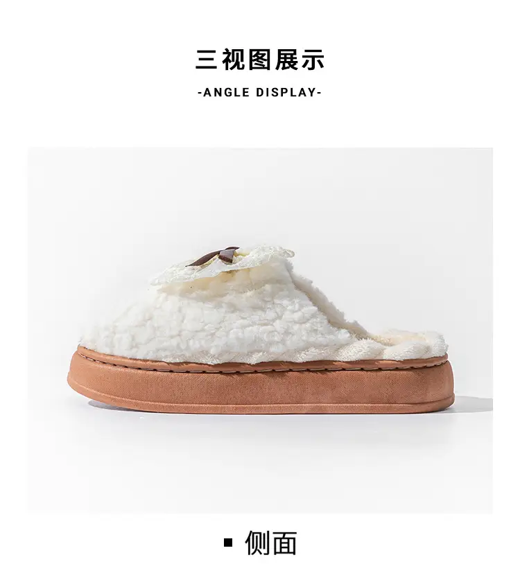Thick-Soled Furry Slippers for Women 2025 Autum New Cute Plush Slippers for Home Indoor Couple Cotton Slippers for Women — feature 11