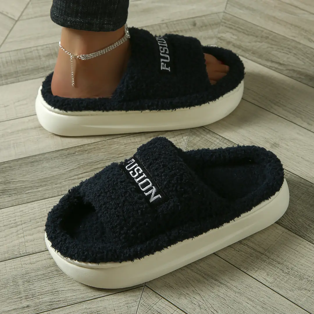 2025 New Cute Furry Slippers for Women in Autumn and Winter Home Indoor Warm Anti-Slip Eva Deodorant Cotton Shoes for Outer Wear - Image 6