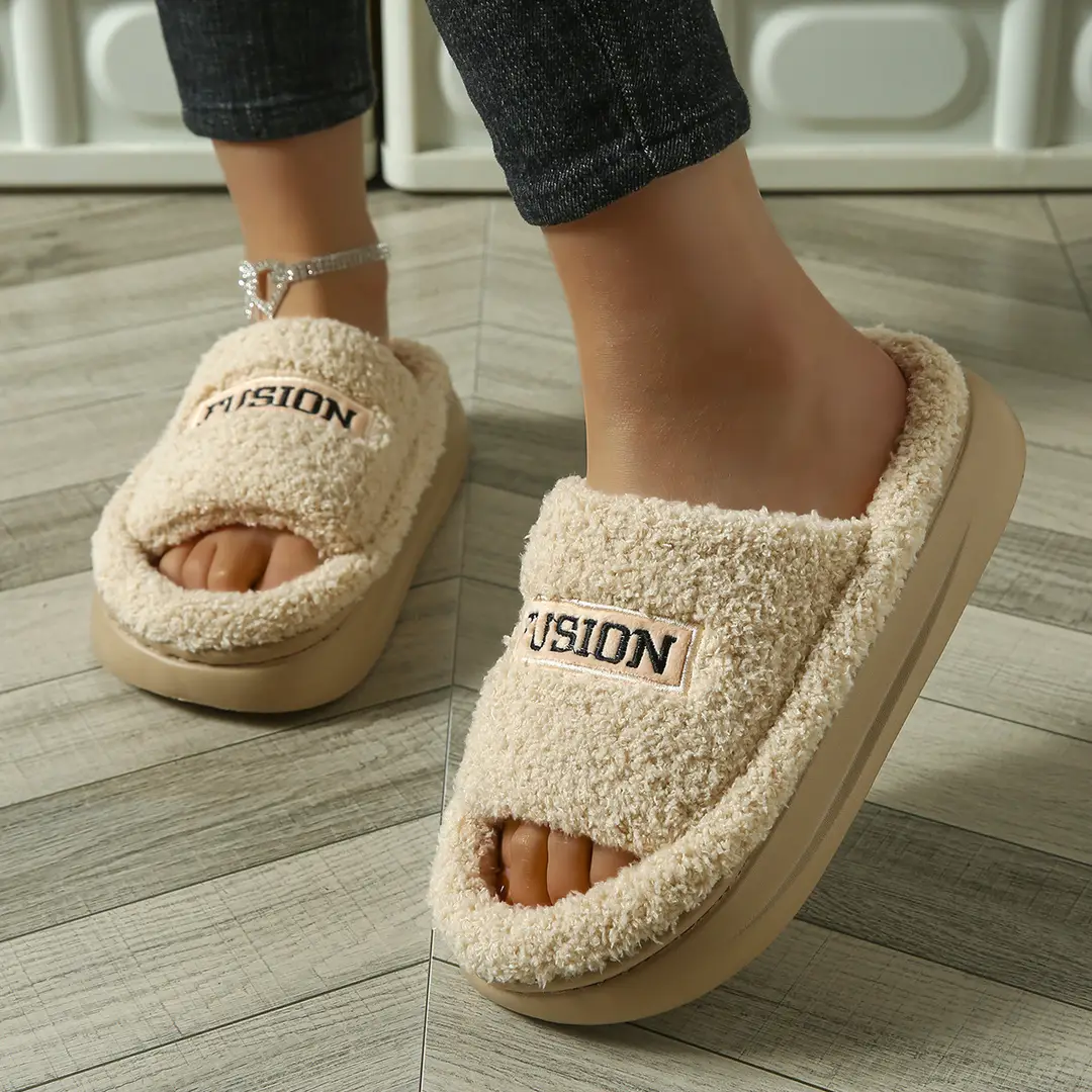 2025 New Cute Furry Slippers for Women in Autumn and Winter Home Indoor Warm Anti-Slip Eva Deodorant Cotton Shoes for Outer Wear — feature 8