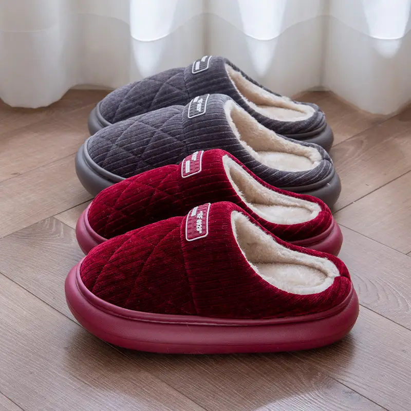 Women's Red Cotton Slippers for Winter 2025 - Image 6
