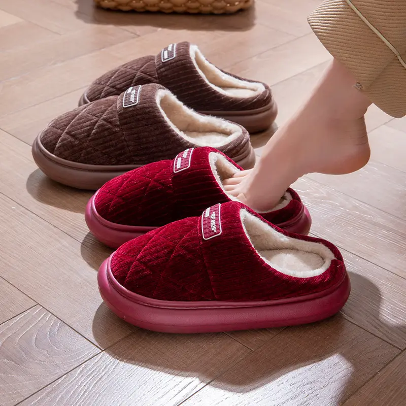Women's Red Cotton Slippers for Winter 2025 - Image 7