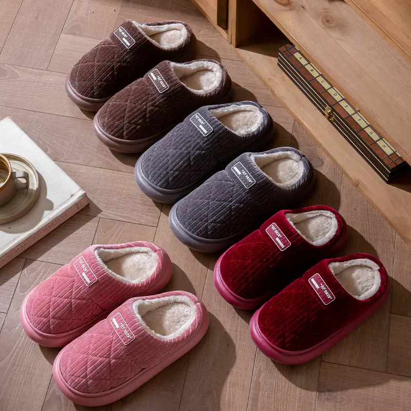 Women's Red Cotton Slippers for Winter 2025 - Image 8