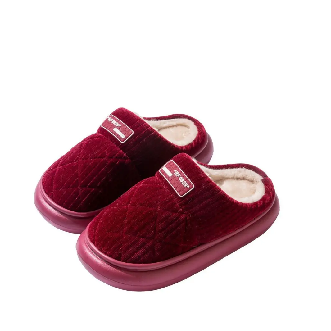 Women's Red Cotton Slippers for Winter 2025 - Image 9