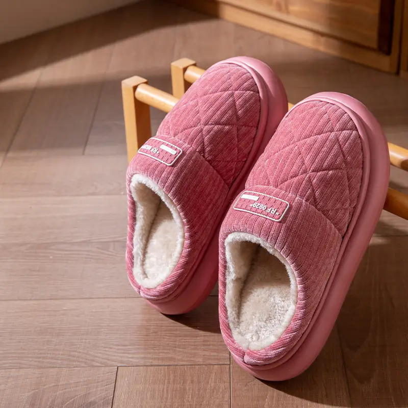 Women's Red Cotton Slippers for Winter 2025 - Image 2