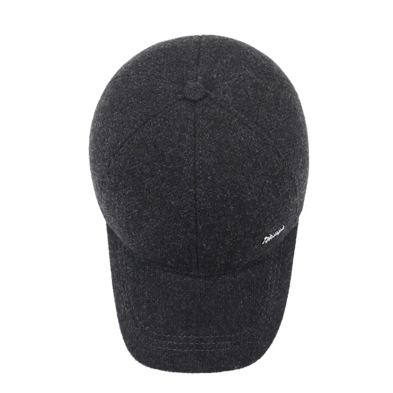 Winter Wool Baseball Cap with Embroidered Brand - Image 6