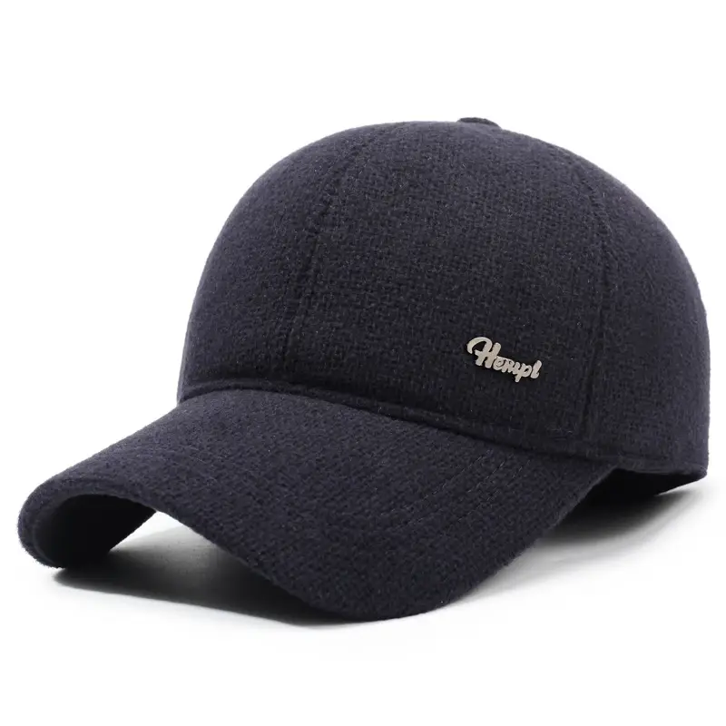 Winter Wool Baseball Cap with Embroidered Brand - Image 3