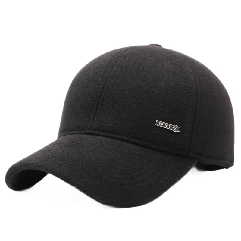 Men's Fleece Warm Cap Brown Adjustable
