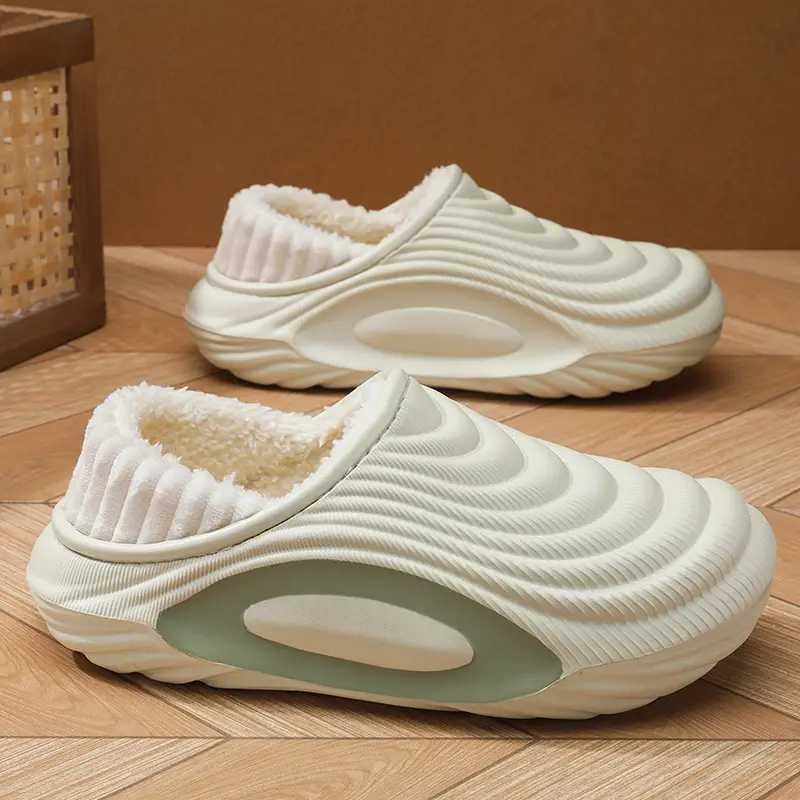 2025 New Waterproof Cotton Slippers for Men, Winter Outdoor Wear, Non-Slip, Warm, Closed Heel Cotton Shoes, Full Coverage Eva Cotton Slippers - Image 14