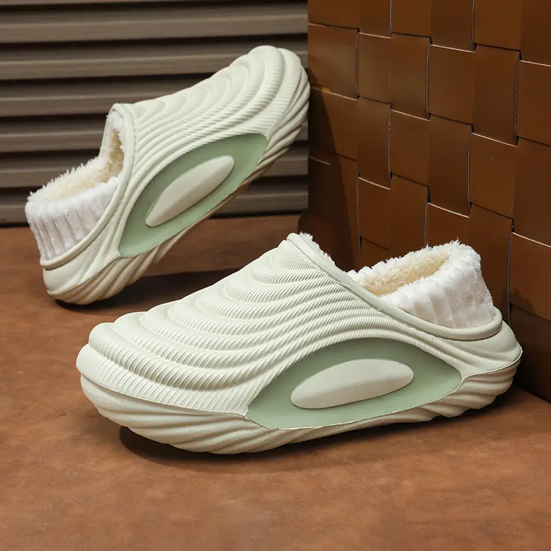 2025 New Waterproof Cotton Slippers for Men, Winter Outdoor Wear, Non-Slip, Warm, Closed Heel Cotton Shoes, Full Coverage Eva Cotton Slippers - Image 15