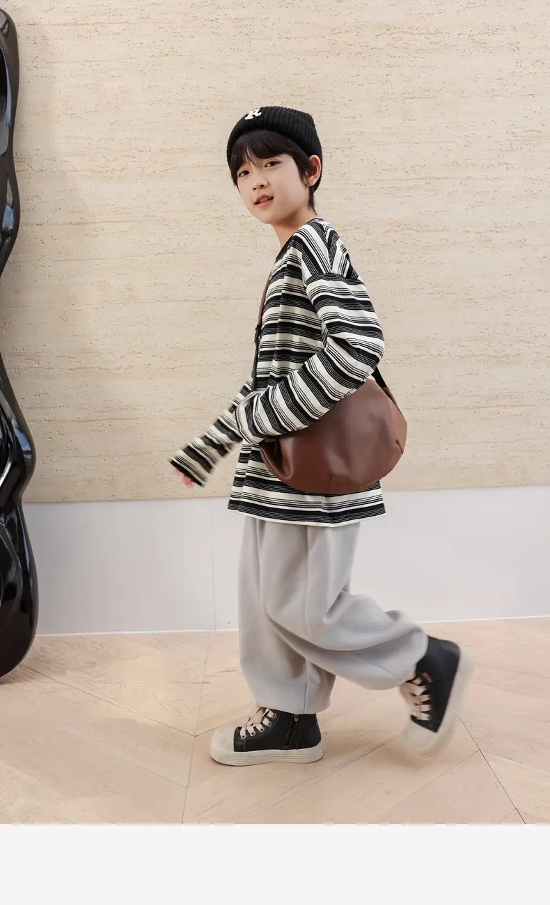 Panda Yuan Boys Striped Cotton T-Shirt 2025 — feature 28