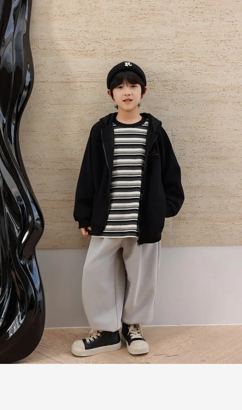 Panda Yuan Boys Striped Cotton T-Shirt 2025 — feature 29