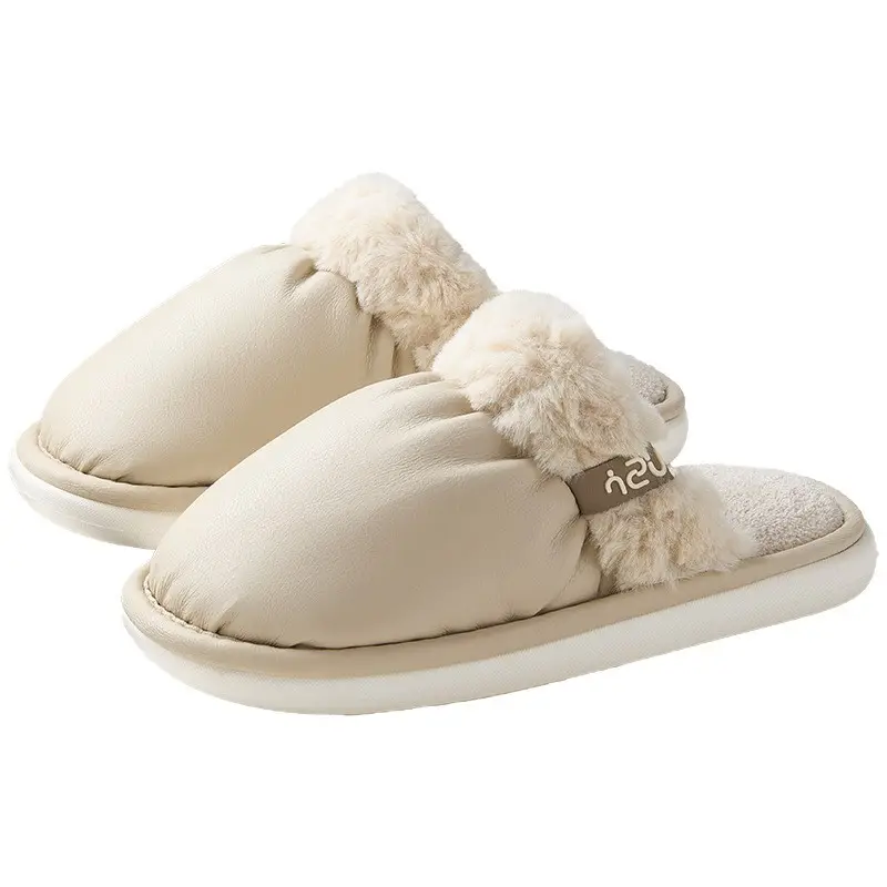 Qidan Shoe Factory Cotton Slippers for Women in Autumn and Winter New Waterproof and Anti-Fouling Home Indoor Non-Slip Warm Couple Cotton Slippers - Image 9